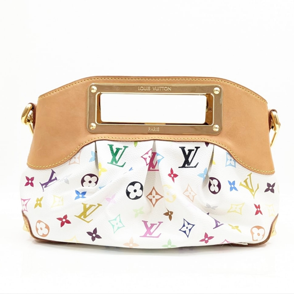 ✨️💎EXCELLENT CONDITION, Authentic Louis Vuitton Judy Pm White Multicolor - Picture 14 of 16